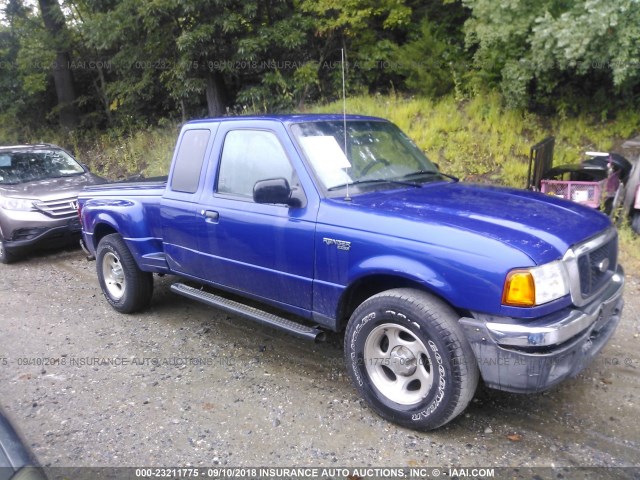 1FTZR45E04PA85184 - 2004 FORD RANGER SUPER CAB BLUE photo 1