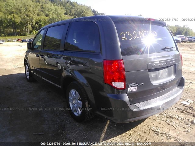 2C4RDGBG8CR385638 - 2012 DODGE GRAND CARAVAN SE BLACK photo 3