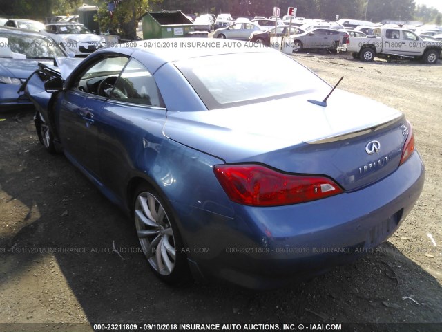 JN1CV6FE5AM353481 - 2010 INFINITI G37 SPORT BLUE photo 3