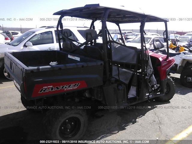 4XAWH76A8D2297015 - 2013 POLARIS RANGER 800 CREW RED photo 4