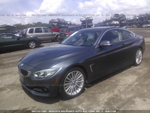WBA3N3C50EF710654 - 2014 BMW 428 I GRAY photo 2