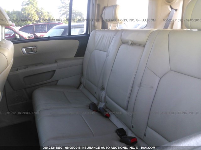 5FNYF489X9B055355 - 2009 HONDA PILOT TOURING TAN photo 8