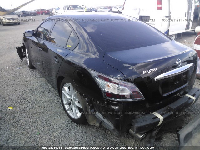 1N4AA5APXEC456805 - 2014 NISSAN MAXIMA S/SV BLACK photo 3