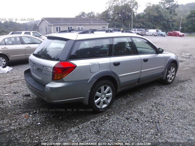 4S4BP61C877317909 - 2007 SUBARU LEGACY OUTBACK 2.5I SILVER photo 4