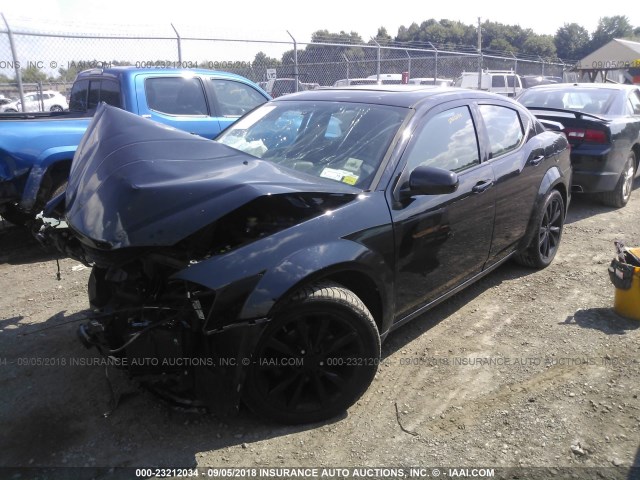 1C3CDZCB4DN710759 - 2013 DODGE AVENGER SXT BLACK photo 2