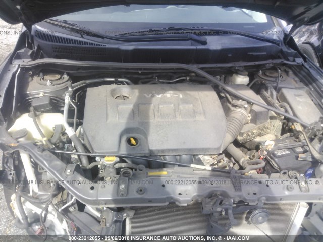 2T1KU4EE3AC328724 - 2010 TOYOTA COROLLA MATRIX  GRAY photo 10