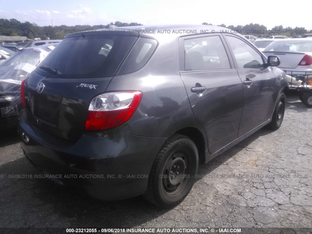 2T1KU4EE3AC328724 - 2010 TOYOTA COROLLA MATRIX  GRAY photo 4