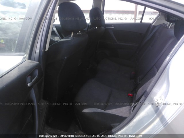 JM1BL1UF6C1622556 - 2012 MAZDA 3 I SILVER photo 8