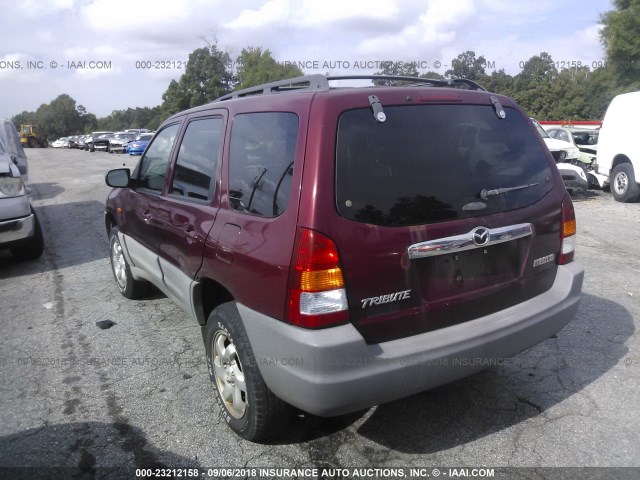 4F2YZ92B14KM10764 - 2004 MAZDA TRIBUTE DX 勃艮第红 照片 3