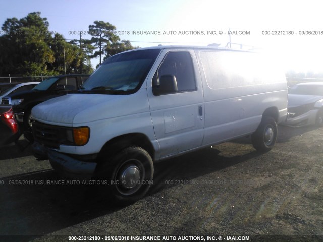 1FTSE34L43HB31552 - 2003 FORD ECONOLINE E350 SUPER DUTY VAN WHITE photo 2