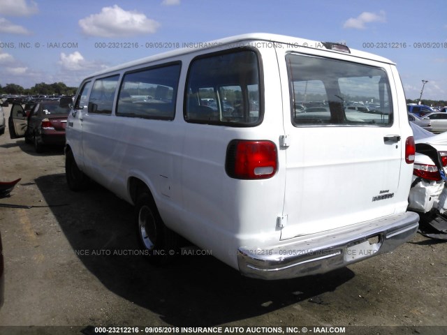 2B5WB35Z4TK107903 - 1996 DODGE RAM WAGON B3500 WHITE photo 3