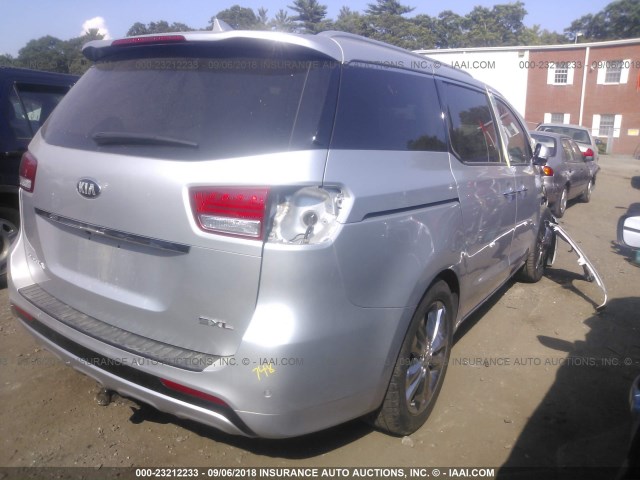 KNDME5C19G6155710 - 2016 KIA SEDONA SXL SILVER photo 4