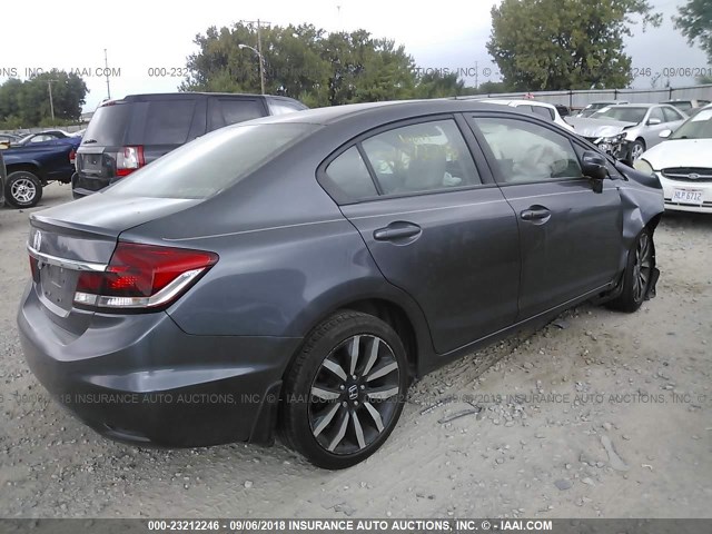 2HGFB2F95EH515702 - 2014 HONDA CIVIC EXL ნაცრისფერი ფოტო 4