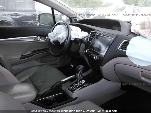 2HGFB2F95EH515702 - 2014 HONDA CIVIC EXL ნაცრისფერი ფოტო 5