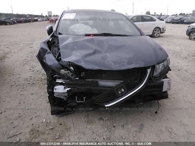 2HGFB2F95EH515702 - 2014 HONDA CIVIC EXL ნაცრისფერი ფოტო 6