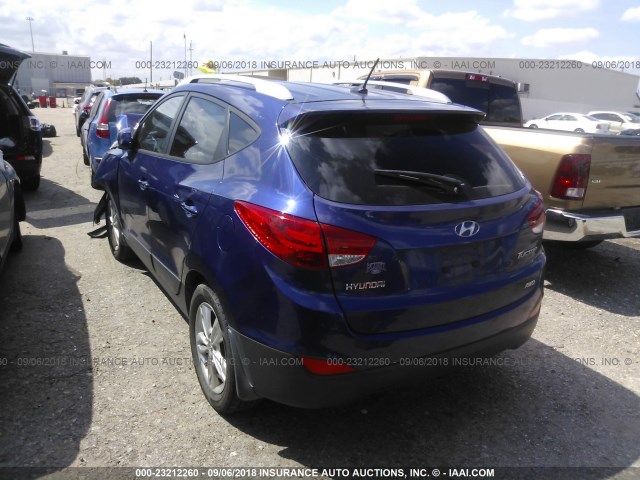 KM8JUCAC1BU238434 - 2011 HYUNDAI TUCSON GLS/LIMITED 蓝色 照片 3