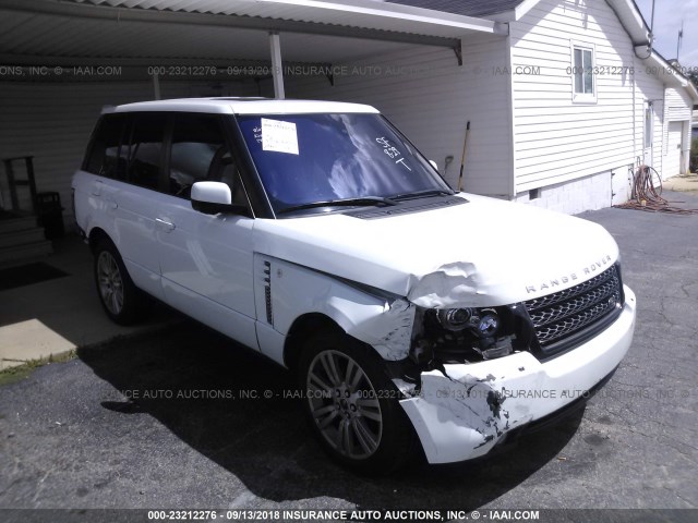 SALMF1D48CA381445 - 2012 LAND ROVER RANGE ROVER HSE LUXURY WHITE photo 1