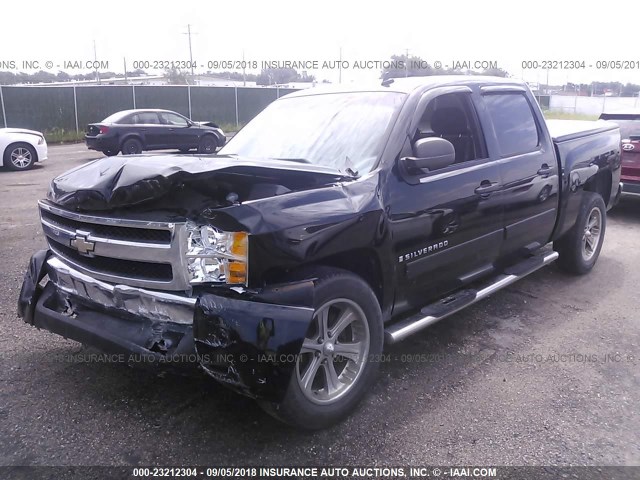 3GCEC13J57G510681 - 2007 CHEVROLET SILVERADO C1500 CREW CAB BLACK photo 2