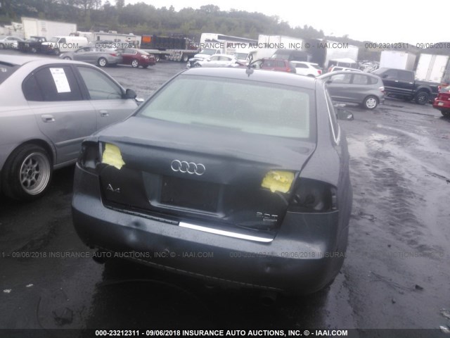 WAUDF78E48A142668 - 2008 AUDI A4 2.0T QUATTRO GRAY photo 6