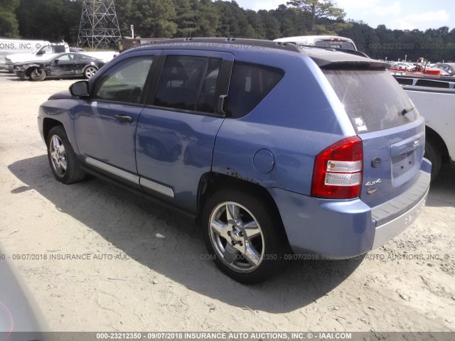 1J8FF57W47D144825 - 2007 JEEP COMPASS LIMITED BLUE photo 3