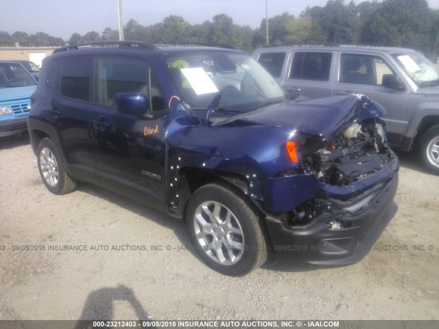 ZACCJABB3HPE79258 - 2017 JEEP RENEGADE LATITUDE BLUE photo 1