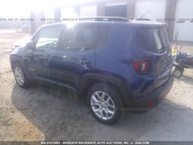 ZACCJABB3HPE79258 - 2017 JEEP RENEGADE LATITUDE BLUE photo 3