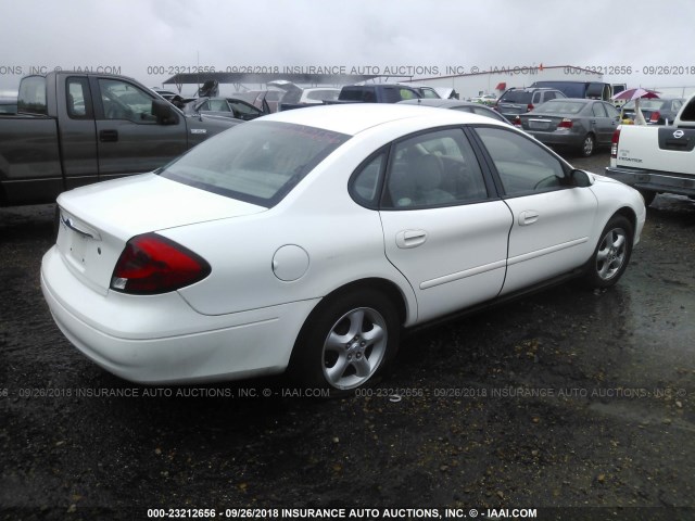 1FAFP552X3A227844 - 2003 FORD TAURUS SES WHITE photo 4