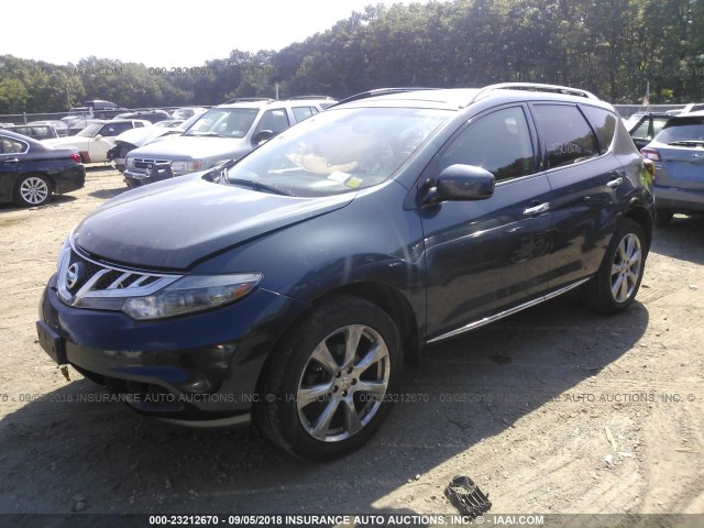 JN8AZ1MW2EW531952 - 2014 NISSAN Murano S/SL/SV/LE BLUE photo 2