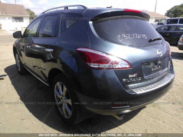 JN8AZ1MW2EW531952 - 2014 NISSAN Murano S/SL/SV/LE BLUE photo 3