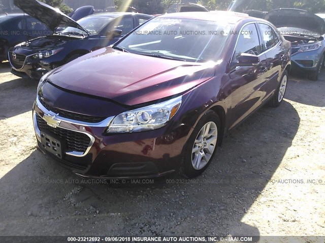 1G11C5SL9FF182280 - 2015 CHEVROLET MALIBU 1LT RED photo 2