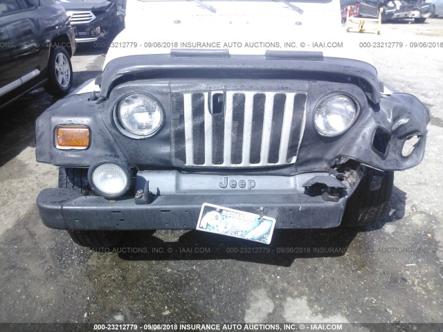 1J4FY19S8VP486238 - 1997 JEEP WRANGLER / TJ SPORT WHITE photo 6