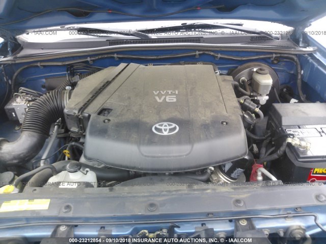 5TEJU62N75Z012707 - 2005 TOYOTA TACOMA DOUBLE CAB PRERUNNER BLUE photo 10