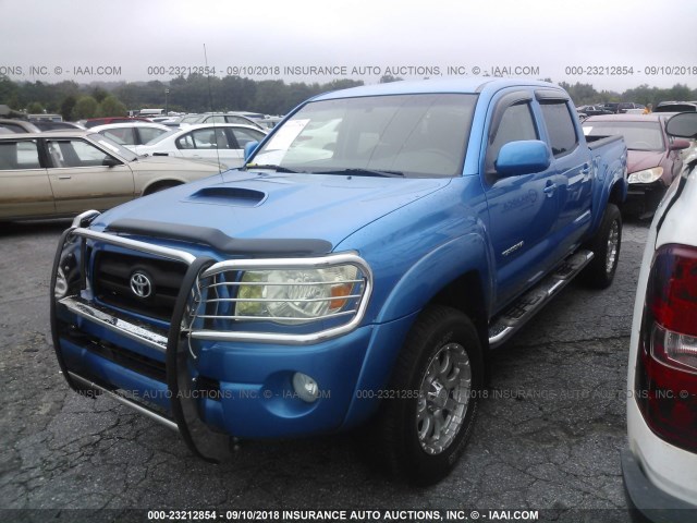 5TEJU62N75Z012707 - 2005 TOYOTA TACOMA DOUBLE CAB PRERUNNER BLUE photo 2