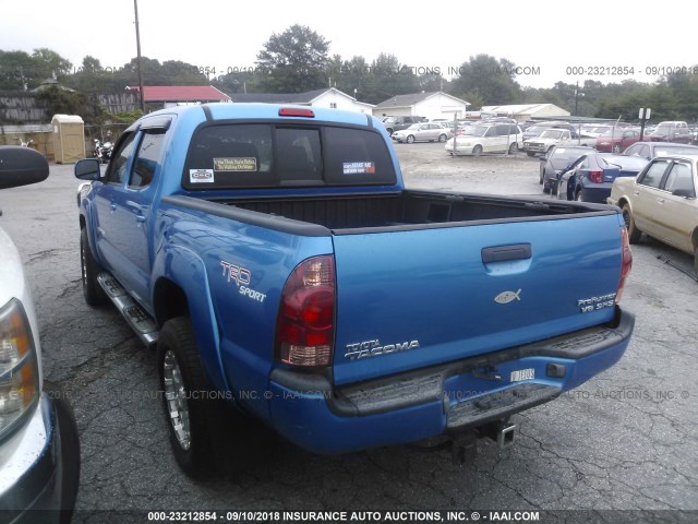 5TEJU62N75Z012707 - 2005 TOYOTA TACOMA DOUBLE CAB PRERUNNER BLUE photo 3
