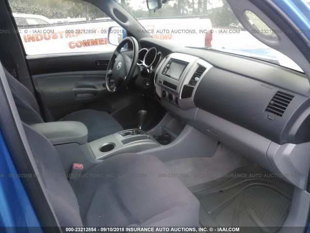 5TEJU62N75Z012707 - 2005 TOYOTA TACOMA DOUBLE CAB PRERUNNER BLUE photo 5