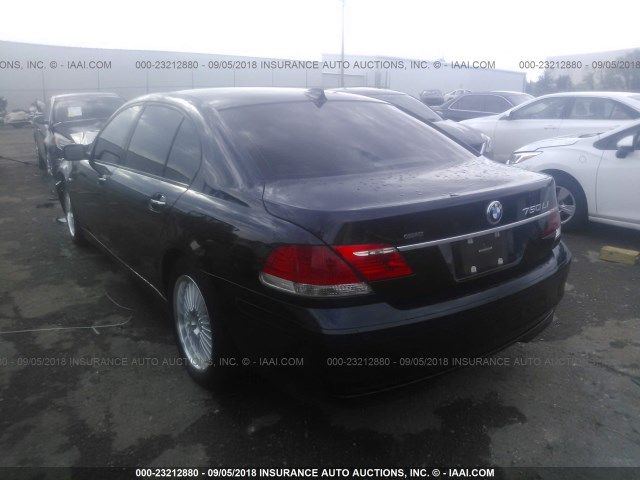 WBAHN83587DT75533 - 2007 BMW 750 Dark Blue photo 3