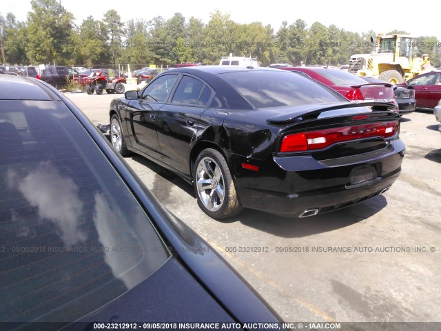 2C3CDXHG9DH730037 - 2013 DODGE CHARGER SXT BLACK photo 3