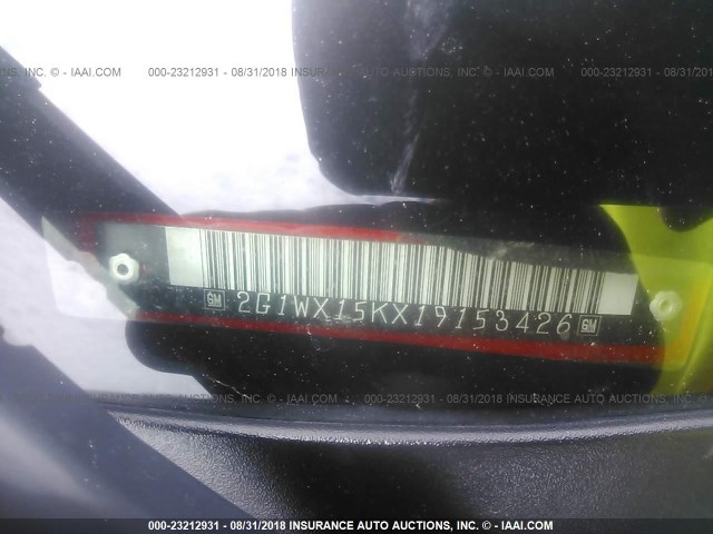 2G1WX15KX19153426 - 2001 CHEVROLET MONTE CARLO SS წითელი ფოტო 9