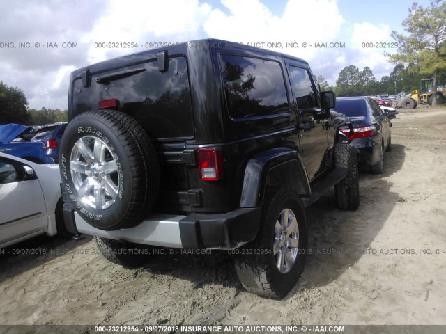 1C4AJWBG2EL307173 - 2014 JEEP WRANGLER SAHARA BLACK photo 4