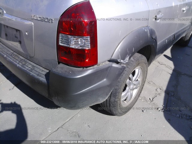 KM8JN12D56U340401 - 2006 HYUNDAI TUCSON GLS/LIMITED SILVER photo 6