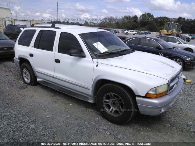 1B4HR58N92F101041 - 2002 DODGE DURANGO SLT PLUS WHITE photo 1