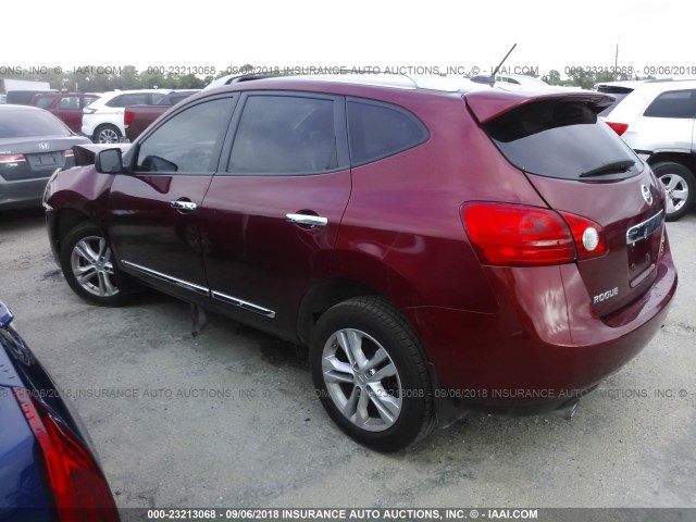 JN8AS5MT2DW546550 - 2013 NISSAN ROGUE S/SV RED photo 3