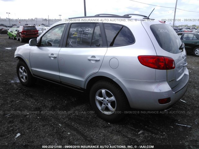 5NMSG13D67H127726 - 2007 HYUNDAI SANTA FE GLS SILVER photo 3