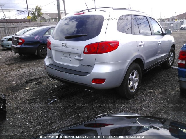 5NMSG13D67H127726 - 2007 HYUNDAI SANTA FE GLS SILVER photo 4