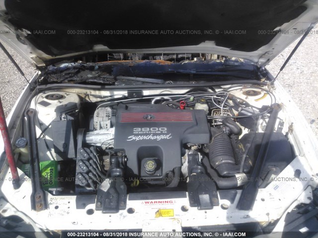 1G2WP1214WF231575 - 1998 PONTIAC GRAND PRIX GTP WHITE photo 10