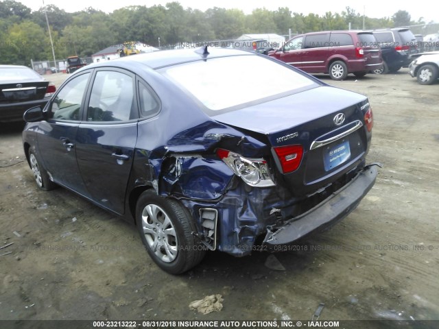 KMHDU4AD4AU864747 - 2010 HYUNDAI ELANTRA BLUE/GLS/SE BLUE photo 6