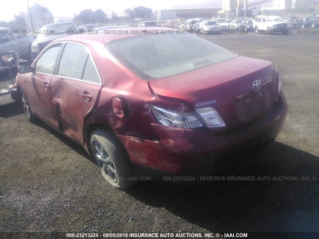 4T1BF3EKXBU149395 - 2011 TOYOTA CAMRY SE/LE/XLE წითელი ფოტო 3