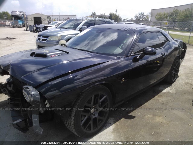 2C3CDZFJXGH317123 - 2016 DODGE CHALLENGER R/T SCAT PACK BLACK photo 2