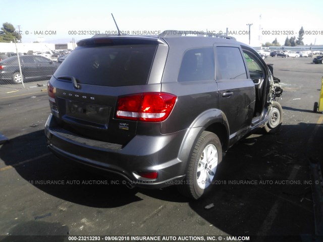 3C4PDCBG9HT526379 - 2017 DODGE JOURNEY SXT GRAY photo 4