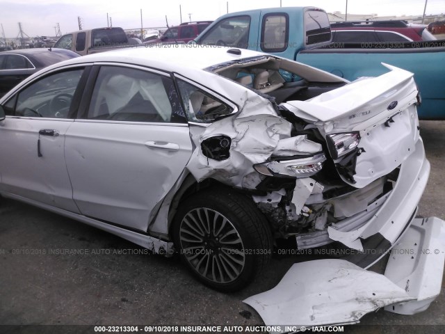 3FA6P0K90HR182365 - 2017 FORD FUSION TITANIUM WHITE photo 6